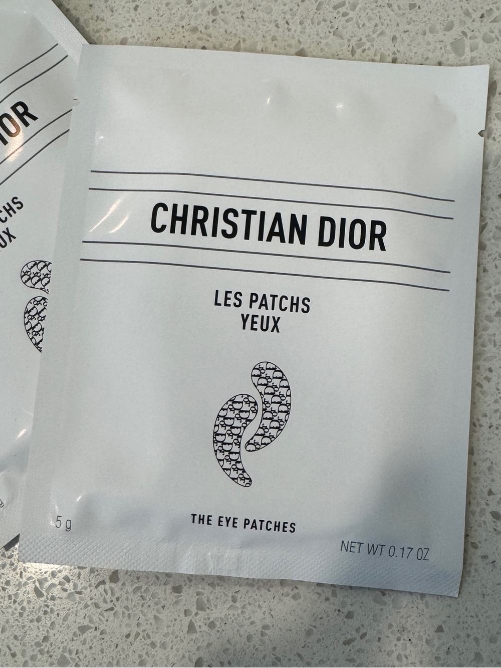 Set of 2! Pair ^^ Dior White Eye Patches Gray . Les Patches Yeux - Picture 5 of 8